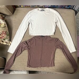 Zara long sleeve crop tops
